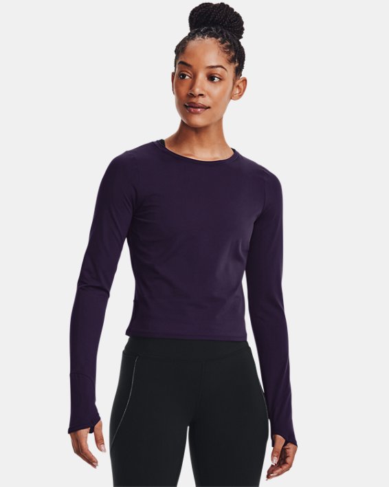 Women's UA HydraFuse Long Sleeve Layer, Purple, pdpMainDesktop image number 0